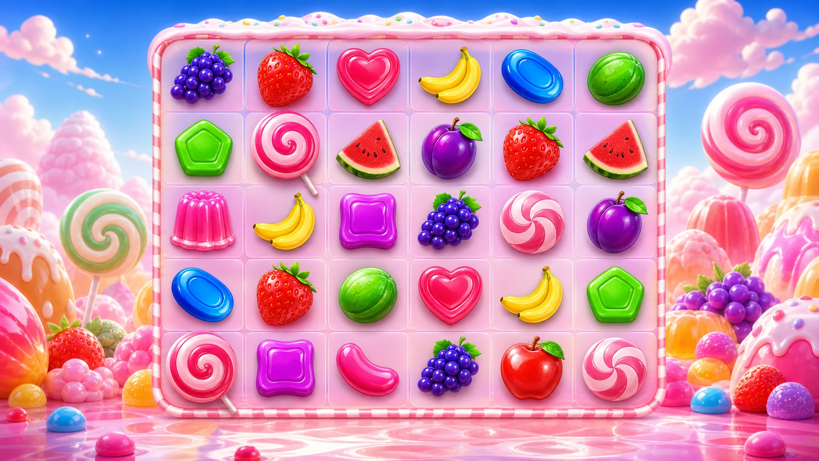 Sweet Bonanza oyun alanı ve renkli sembol dizilimi